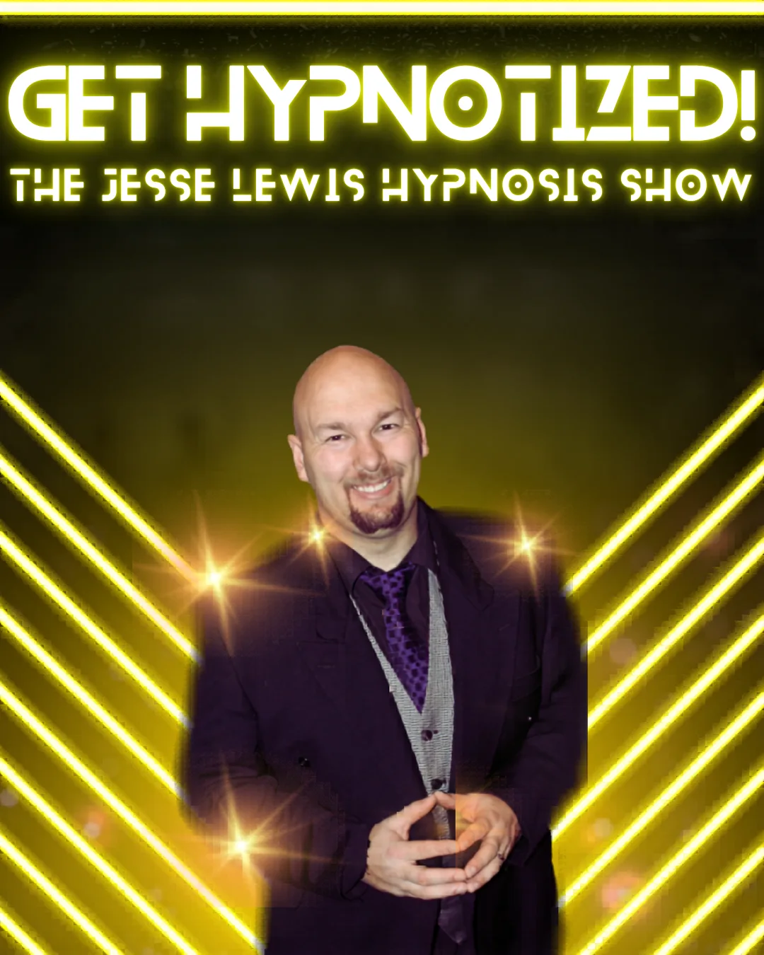 Jesse Lewis comedy hypnosis show blank poster template for public events