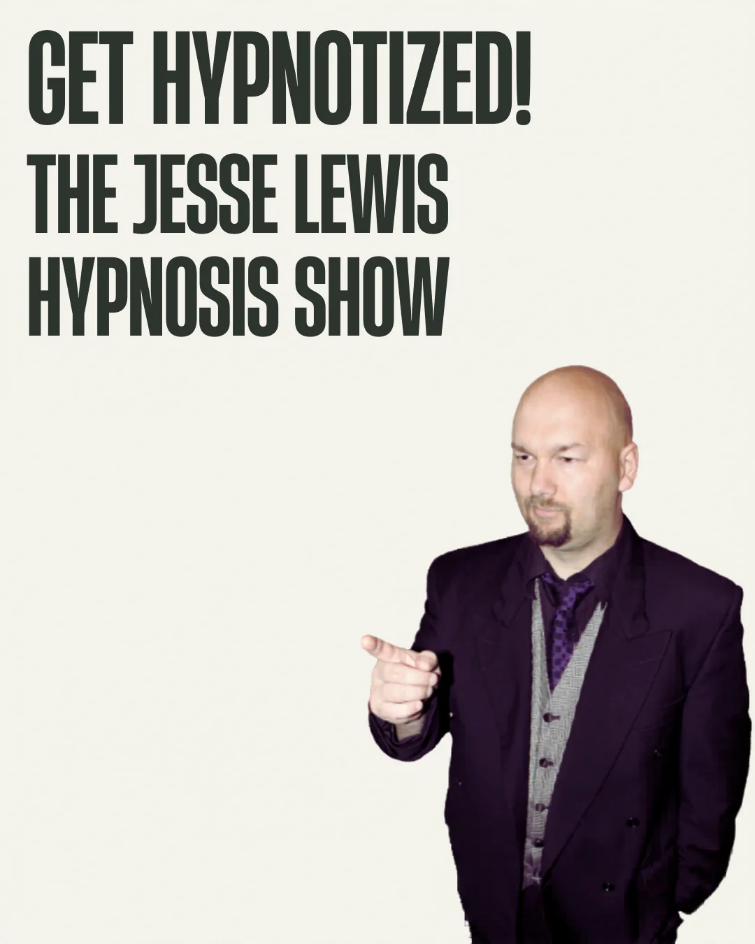 Jesse Lewis comedy hypnosis show public event poster template