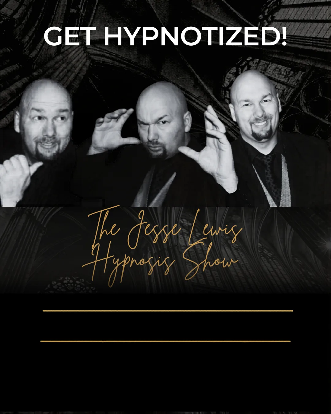 Jesse Lewis comedy hypnosis show printable event poster template